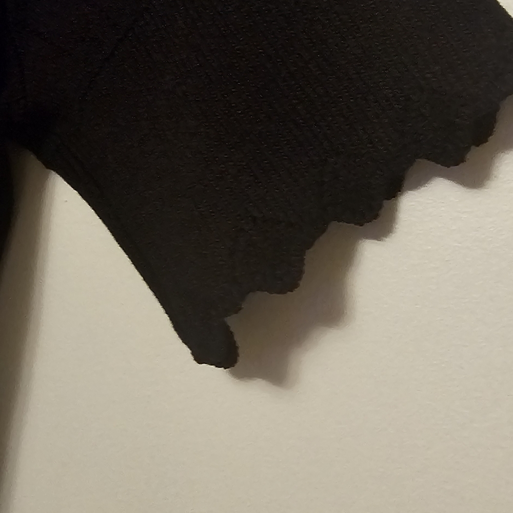 Zara Black Scallop Edge Knit Top - Picture 5 of 8